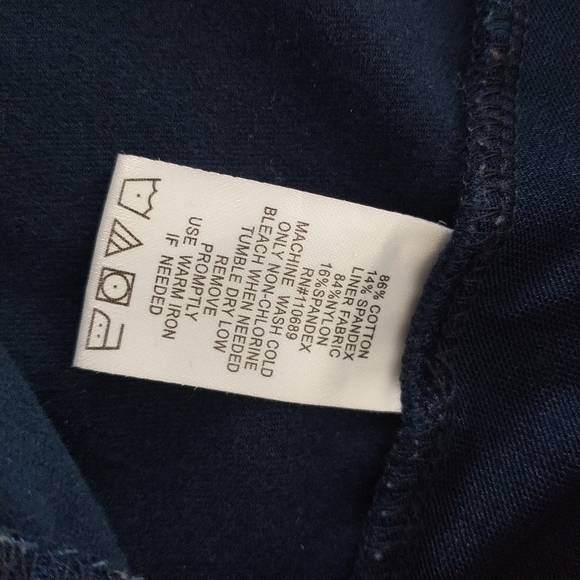 Women with Control by Renee Greenstein Navy Pull On Ankle/Crop Pants 1X - Picture 4 of 6